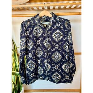 La Cabana Print Button Down Top